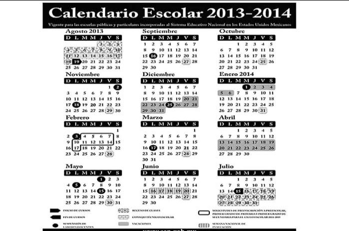 Publica SEP calendario escolar 2013-2014 | UDUAL